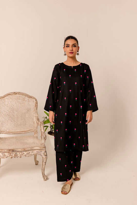 2PC Zhobies  Embroidered Dress
